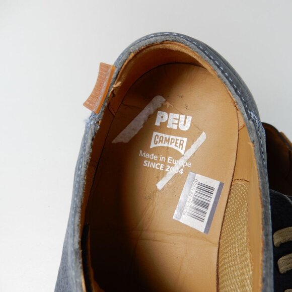 CAMPER Peu Flat Sneakers Shoes Womens Size 37 6.5 7 Blue Nubuck NEW - Picture 12 of 12